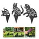 thumbnail image 3 of Decoración de Jardín de Jardín de Metal Decorativo Arte Estatuas Decoración de Césped de Patio Al Cola estatua de silueta, 3 of 8