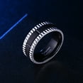 thumbnail image 5 of SHELOVES Tungsten Rings For Men Wedding Bands For Him Black 8mm Carbide Brushed Size 10, 5 of 6