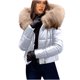 thumbnail image 2 of Parkas de manga larga para mujer, chaqueta de invierno para mujer, chaqueta de plumón, cuello corto, chaqueta con capucha de talla grande, abrigo para mujer, 2 of 8