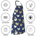thumbnail image 5 of Goofa Funny Chicken Printed Waterproof Apron 33" Chef Aprons for Men Heavy Duty Chemical Work Apron Adjustable Bib Apron, 5 of 9