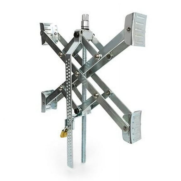 Camco 44663 Wheel Chock Eaz-Lift Adjustable Wheel Stop with Lock & Wrench for RV 9-18 Inch Tire Spacing
