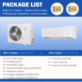 thumbnail image 2 of Ultra-Quiet High Efficiency Mini Split Air Conditioner 18000 BTU 19 SEER2 Ductless Wall Mounted AC, Fast Cooling & Heating, R32 Refrigerant, Covers up to 1250 Sq.Ft, Installation Kit Included, 2 of 8