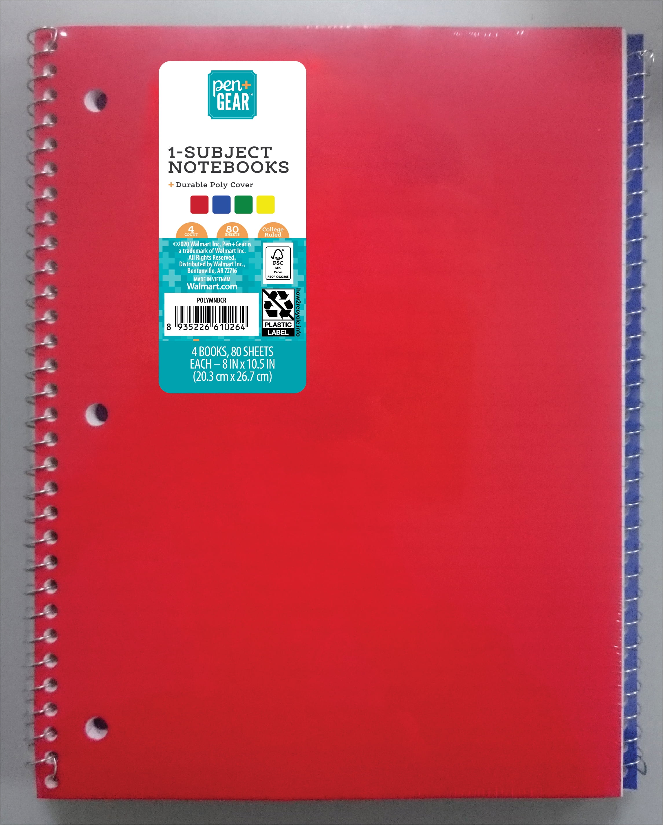 1 Subject College Ruled Notebook