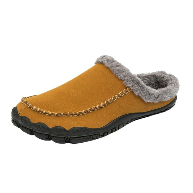 HBFAGFB Mens Sneakers Autumn and Winter Slippers Indoor Leisure Durable Non Slip Shoes Yellow Size 43