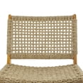 thumbnail image 4 of DecMode Seagrass Handmade Woven Lounge Chair with Teak Wood Frame, Beige, 4 of 12