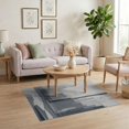 thumbnail image 3 of ODIKA 4'x6' Gray White Urban Geometric Washable Area Rug Modern Cityscape Architectural Lines Contemporary Non-Slip, Chair-Friendly, Flatwoven for Home Office, Under Desk, 3 of 7