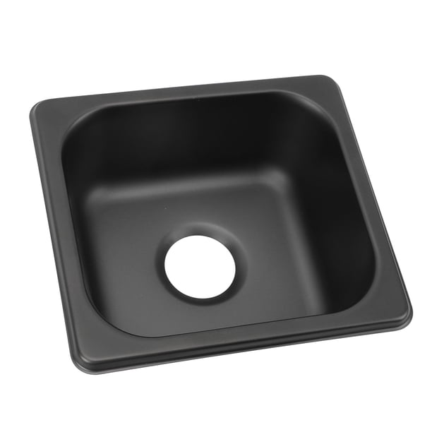 Fregadero Para RV, Fregadero De Acero Inoxidable De 175 X 160 X 70 Mm, Galvanizado En Negro, Para Caravana, RV, Cocina