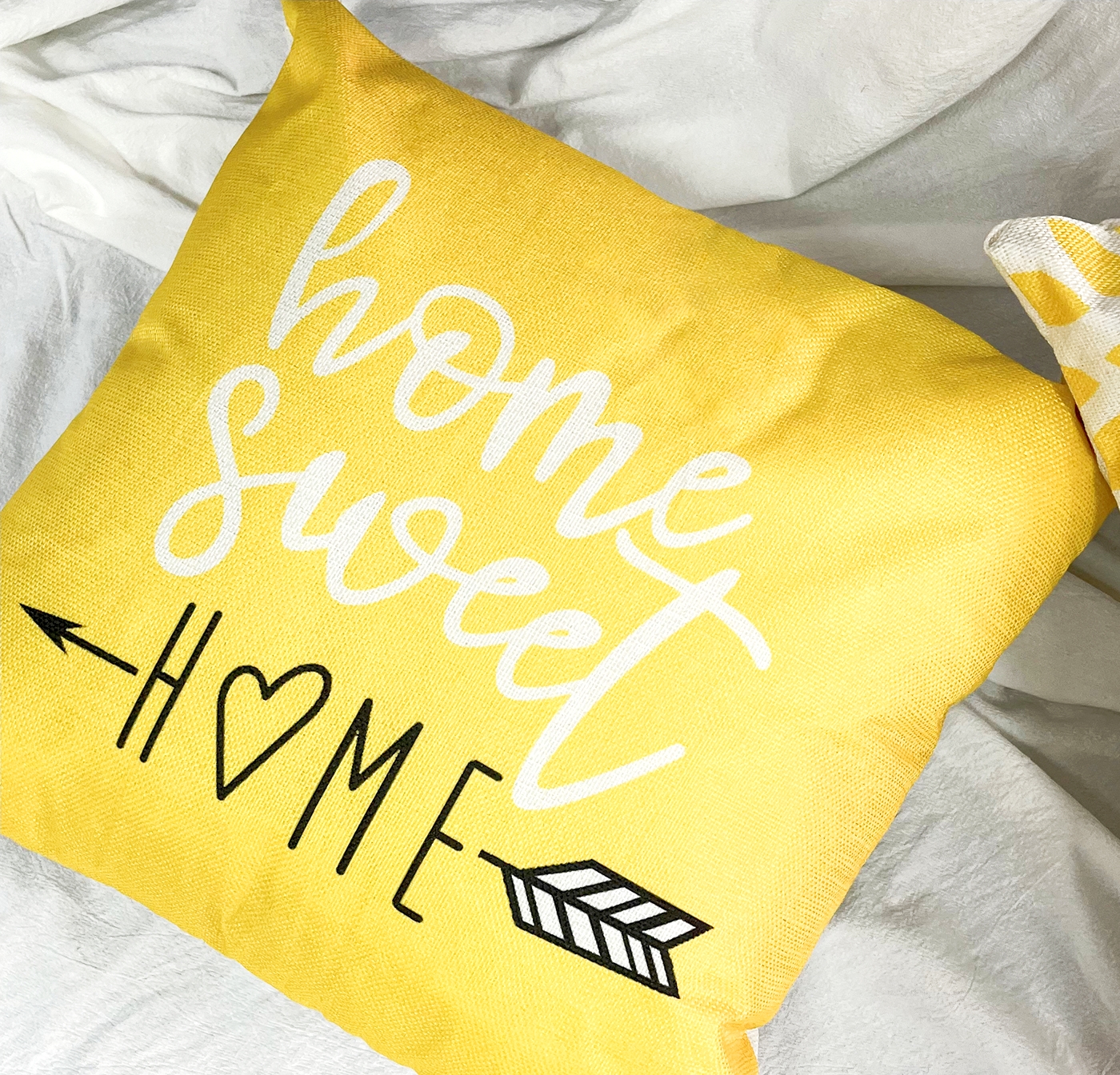 Throw Pillow Covers for Living Room Decor Couch Sofa Cushion Case Outdoor Yellow Pillow Case 18"x 18" Set of 4