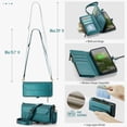 thumbnail image 3 of for Samsung Galaxy S26 Ultra Crossbody Wallet Case,with 10 Card Slots, Zipper Pocket and Magnetic Flip Folio, PU Leather Wristlet Shoulder Strap 3-in-1 Case for Women and Men,Green, 3 of 12