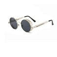 thumbnail image 2 of FashionMio Steampunk Women's Men's Metal Frame Round Lens Sunglasses/#5, 2 of 4