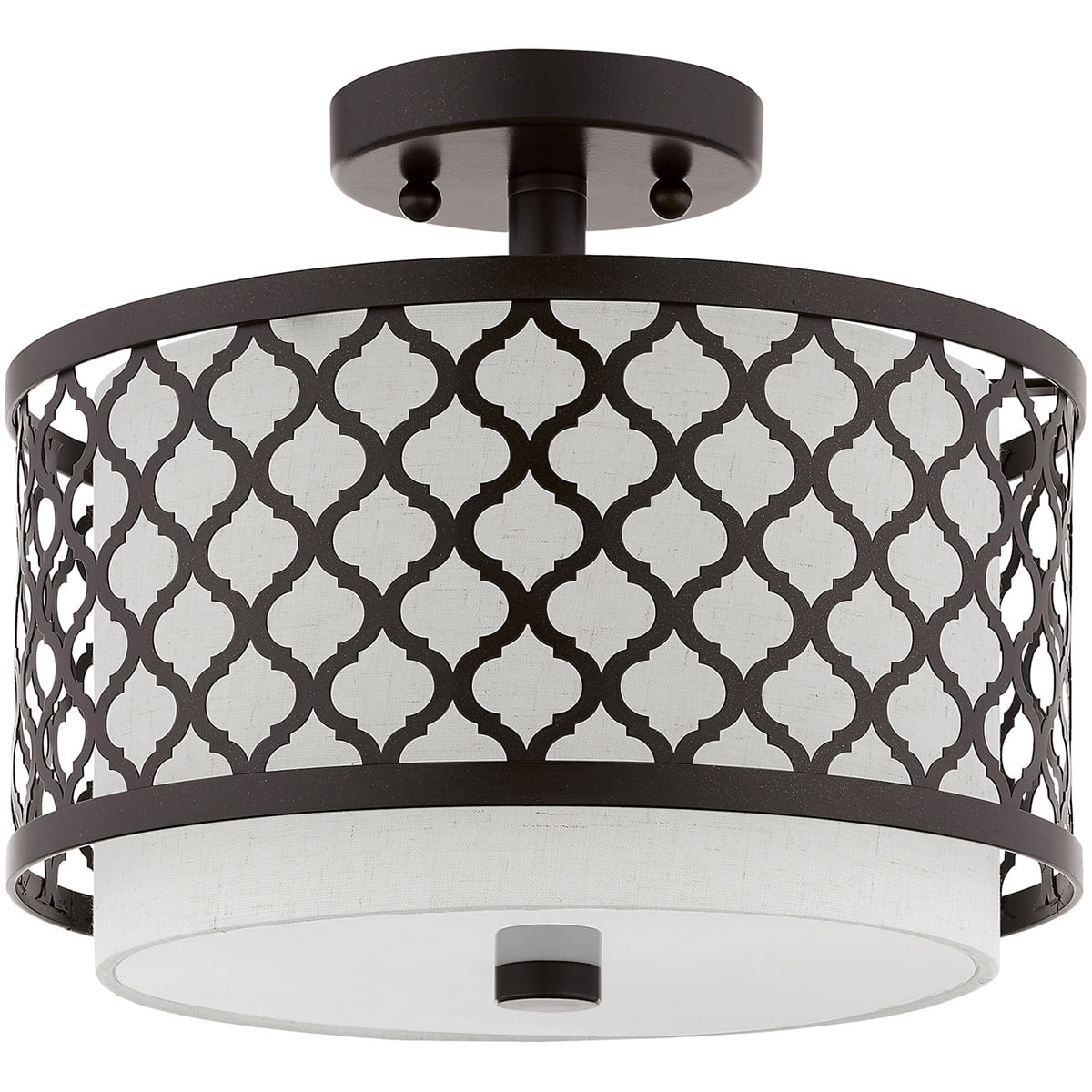 2 Light English Bronze Ceiling Light fixture with Steel base material