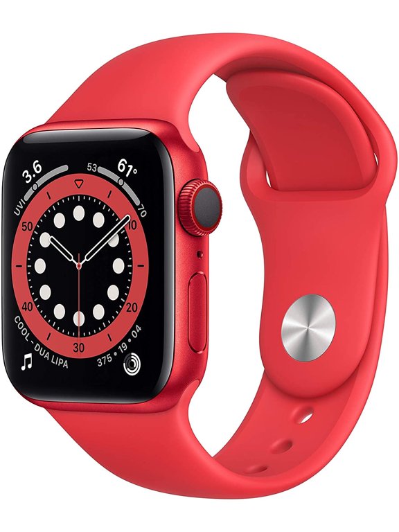 Pre-Owned Apple Watch Series 6 (GPS/LTE, 40mm) Case + RED Sport Band - Red