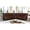 Brown, variant on Ellesophas Living Room 109" Manual PU Leather Reclining Sectional Sofa with Footrest, Storage Console & 2 Cup Holders, Black