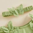 thumbnail image 6 of HWJAD Butterfly Lace One-Piece Romper Dress and Headband Set for Newborn Baby Girls Infant Tulle Bodysuit Dresses Summer Outfits, 6 of 8