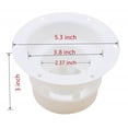 thumbnail image 2 of Tapa de ventilación de plástico para tuberías de 1 a 2 3/8 pulgadas para tuberías de plástico, color blanco, 2 of 6