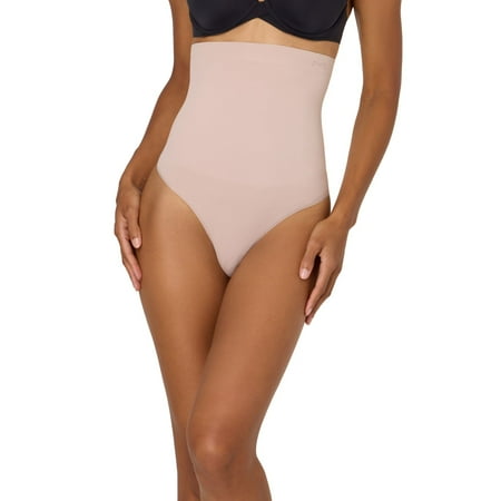 Maidenform® Women's Tummy Control Seamless High-Waist Thong Shapewear DMS835 Color: Evening Blush Size: SMALL