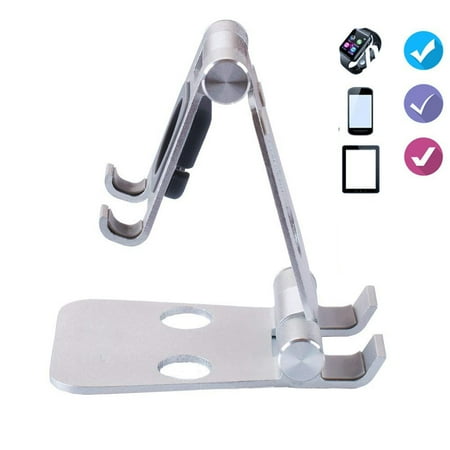 Portable Adjustable Aluminum Desktop Stand Holder Bracket for Smartphone iPhone iPad Laptops iWacth