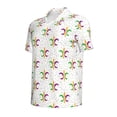 thumbnail image 2 of Balery Mardi Gras Carnival1 Printed Men’s Short Sleeve Polo Shirt, Midweight Men's Shirt,Golf Polo shirts -, 2 of 9