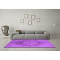 thumbnail image 3 of Ahgly Company Indoor Round Oriental Purple Industrial Area Rugs, 7' Round, 3 of 4