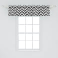 thumbnail image 2 of Ambesonne Black and White Window Valance, Chevron Lines, 54" X 12", Black White, 2 of 3