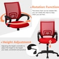 thumbnail image 2 of PayLessHere Red Ergonomic Office Chair - Adjustable Mesh w/Lumbar Support, 2 of 7