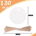 thumbnail image 2 of 120PCS White Round Gift Tags, 2 inch Kraft Paper Gift Tags with String for Gifts Wrapping Craft Project Wedding Favors, 2 of 6