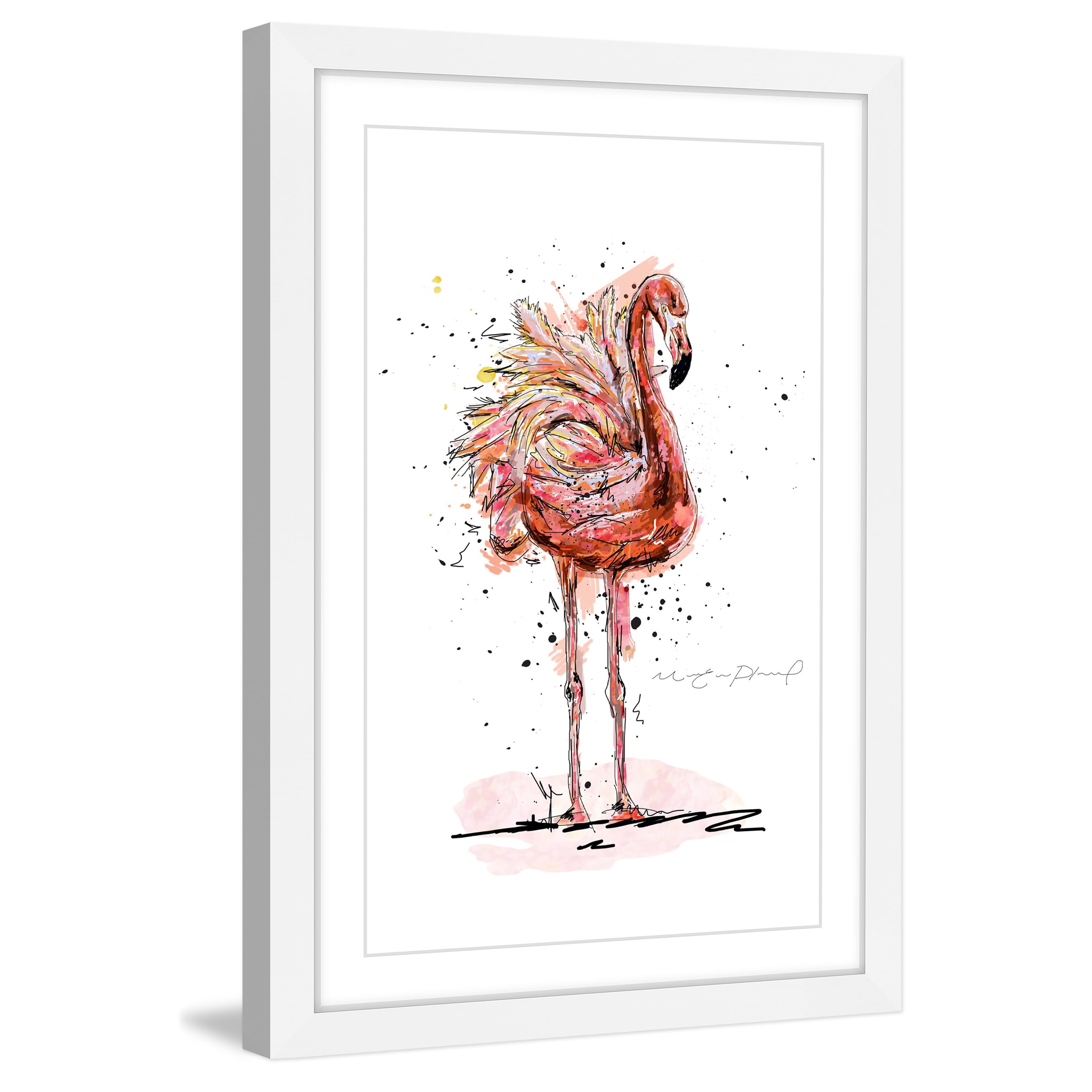 Marmont Hill "Flamand" By Marie-Eve Pharand Framed Painting Art Print, 16.0" x 1.5"