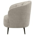 thumbnail image 5 of Ellorie Upholstered Channel Back Curved Chair Beige, 5 of 10