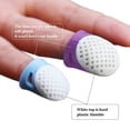 thumbnail image 3 of Protector de dedo de dedal para costura, Protector de dedo antiadherente de goma de silicona para costura casera hecha a mano, manualidades DIY de retales, 6 uds., 3 of 5