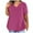 Hot Pink, variant on Oversized T Shirts Casual Tops Women Sexy Plus Size Tops V-Neck Blouse Short Sleeve Blouse Mock Pocket