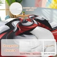 thumbnail image 2 of Abstract Water Ripple Duvet Cover Set Twin Size, Red Black White Stitching 4 Piece Soft Microfiber Bedding Set with 1 Duvet Cover, 1 Flat Sheet, 2 Pillowcases, 2 of 9