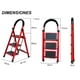 thumbnail image 2 of Escalera Plegable Tipo Tijera 3 Peldaños Antiderrapante Rojo CJR, 2 of 11