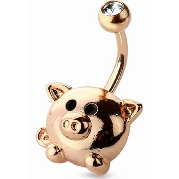 Body Accentz Belly Button Ring Navel Pig Navel Ring Piggy