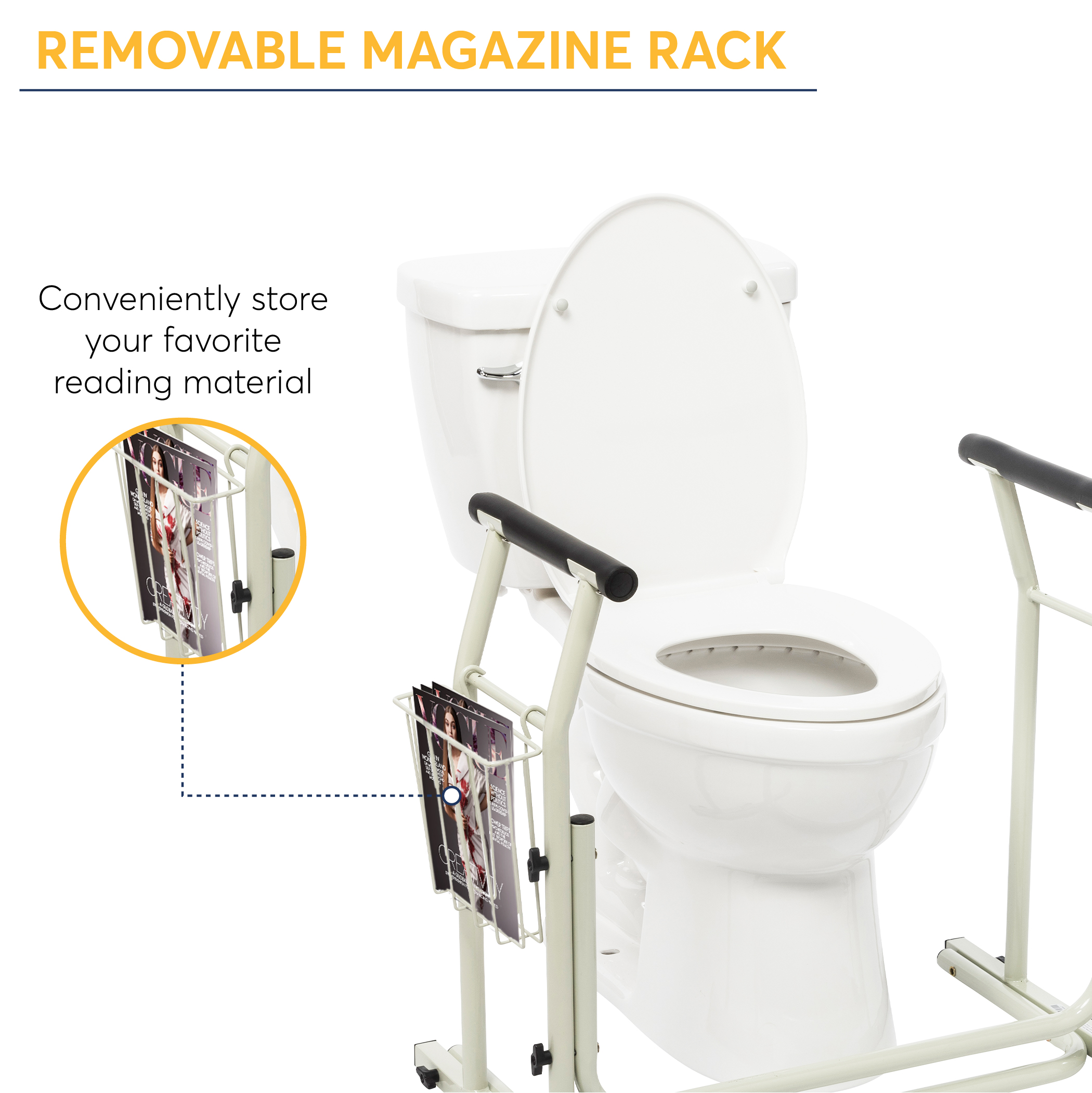 Vive Health | Stand Alone Toilet Rail Safety Frame LVA1023