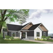 The House Designers: THD-6089 Builder-Ready Blueprints to Build a Small One-Story Craftsman House Plan with Full Unfinished Basement Foundation (5 Printed Sets)