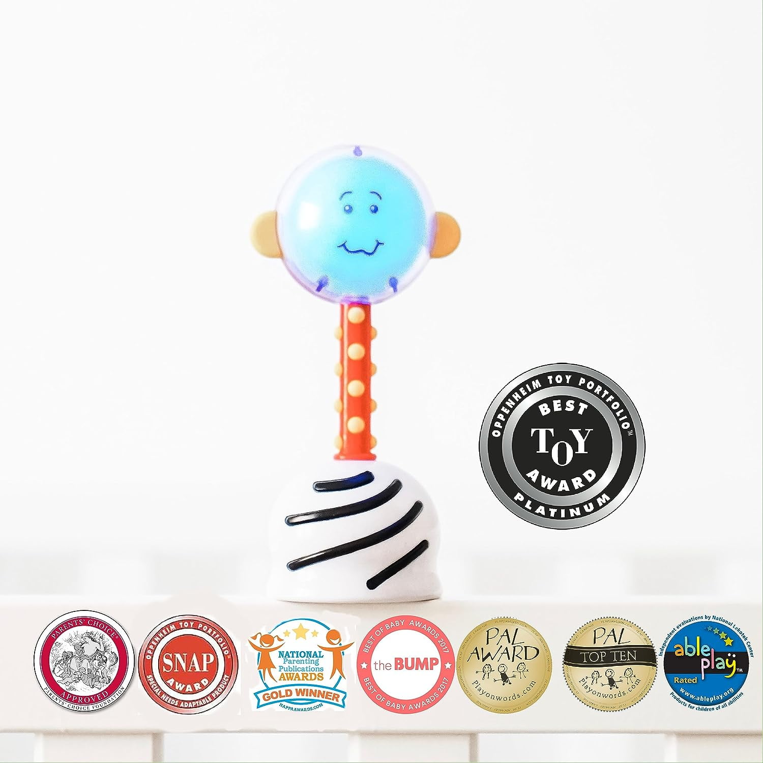 SmartNoggin NogginStik Developmental Light-Up Rattle for Infants up to 12 months