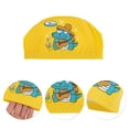 thumbnail image 3 of Unique Bargains 1 Pc Knitted PU Cartoon Crocodile Swim Cap Yellow, 3 of 6