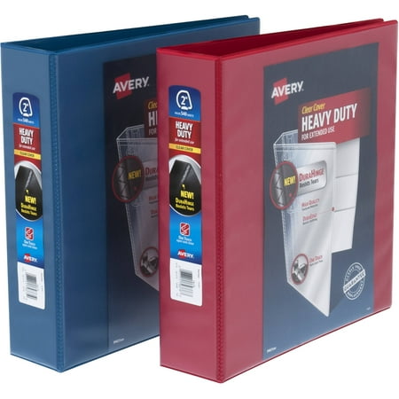 avery 2 heavy duty view red blue binder assorted master case