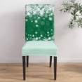 thumbnail image 4 of Chair Covers for Dining Room Set of 4,Winter Christmas Snowflakes Stretch Seat Protector Removable Washable Chairs Slipcovers for Kitchen Banquet Wedding Hotel,Black and White, 4 of 6