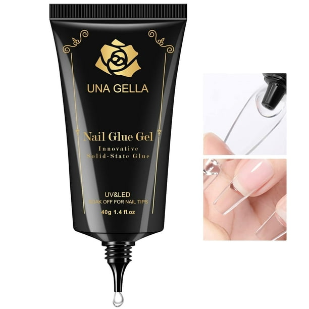 Pegamento para uñas de gel suave UNA GELLA GEL, 40 ml, para uñas acrílicas