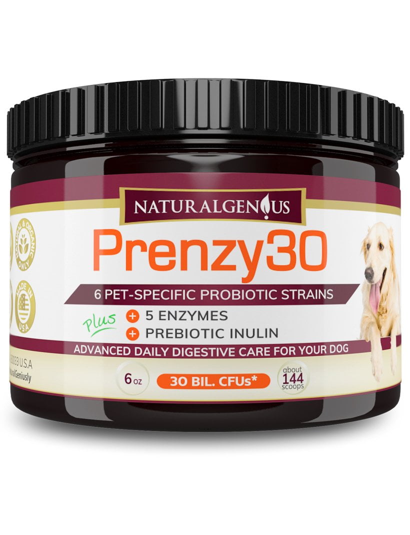 Natural Genius Dogs Probiotics & Enzymes Supplement for Diarrhea