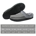 thumbnail image 2 of Women's Suede Moccasin Slippers Fleece Lined House Shoes with Memory Foam Non-Slip Rubber Sole Indoor & Outdoor Shoes Grey, Size 5-5.5, 2 of 7