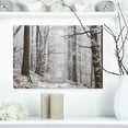 thumbnail image 3 of DESIGN ART Designart "Forest Trail on Winter Morning" Large Forest Artwork Print on Canvas - White 32 in. wide x 16 in. high, 3 of 4