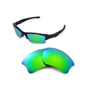 Walleva Emerald Polarized Replacement Lenses for Oakley Flak Jacket XLJ Sunglasses