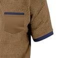 thumbnail image 3 of Kalauyu Men's Short Sleeve Waffle Shirts Quarter-Zip Casual Mock Neck Basic Designed Cotton Shirts Summer Tops, 3 of 4