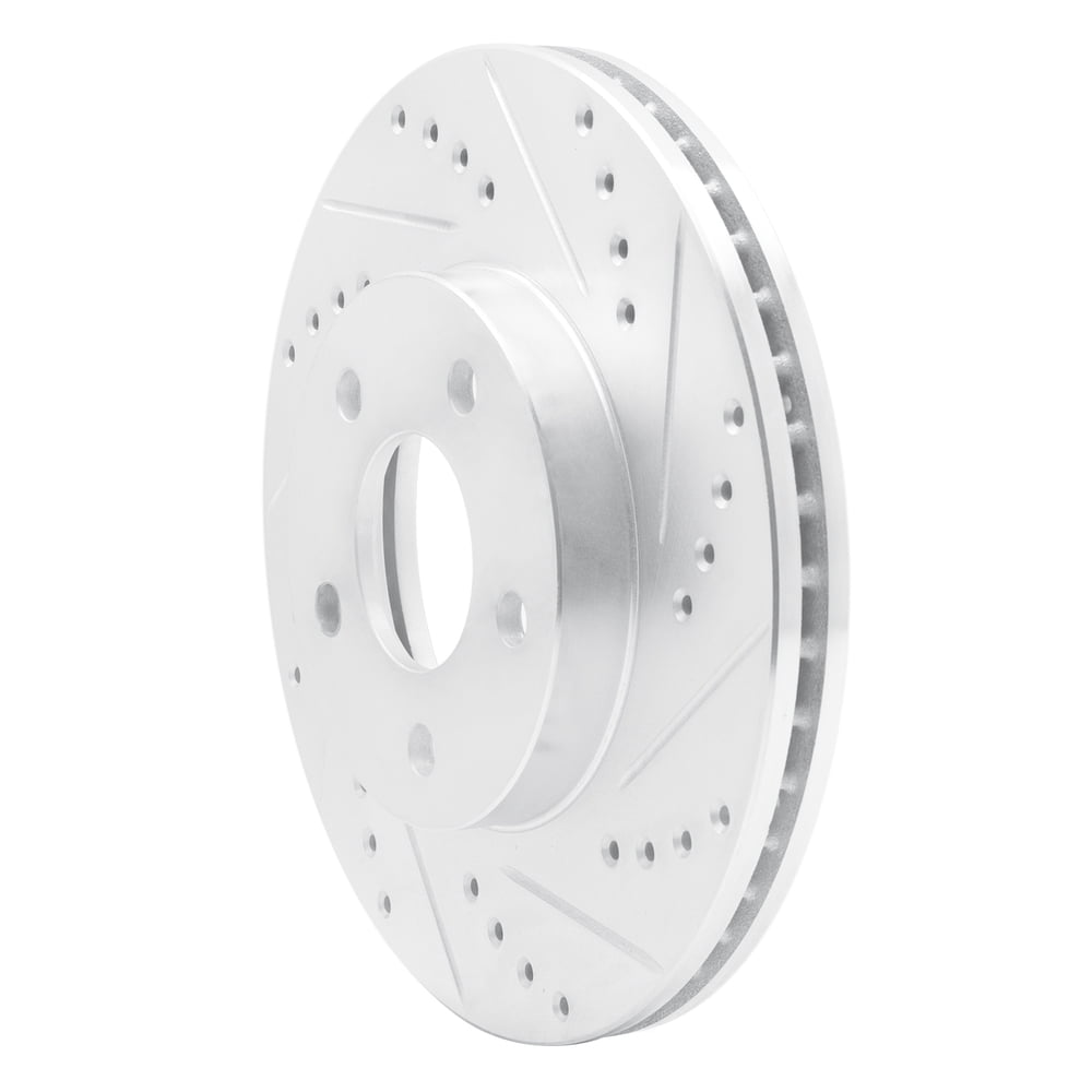 Dynamic Friction Company 631-47036R DFC Brake Rotor - Drilled And Slotted - Silver