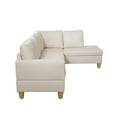 thumbnail image 4 of Star Home Living Corp Chris Faux Leather Right  Facing Sectional White, 4 of 12