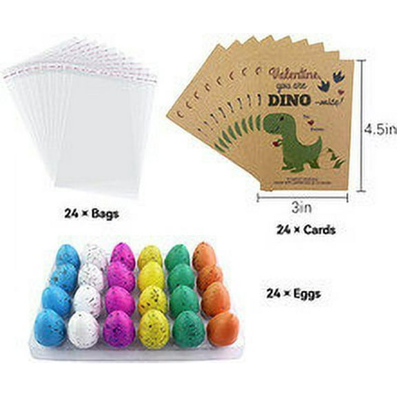WozhuoToy 5 Pack Dinosaur Egg Hatching Card Bulk, Funny Dino Valentine Exchange Cards for Boys Girls Toddler School Class Classroom Party Favors