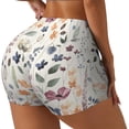 thumbnail image 1 of Balery Watercolor Floral Pantalones cortos de entrenamiento estampados para mujer, sin costuras, ajustados, para gimnasio, yoga, correr, deportes, ejercicio activo, fitness.-XX-Large, 1 of 8