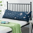 thumbnail image 2 of Starry Night Body Pillow Cover 20x54 - Mystical Sky Design with Invisible Zipper - Breathable Goth Pillowcase for Sleeping & Maternity Support, 2 of 7